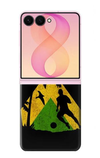 S2975 ジャマイカサッカー Jamaica Football Soccer Flag Samsung Galaxy Z Flip 8 バックケース、フリップケース・カバー