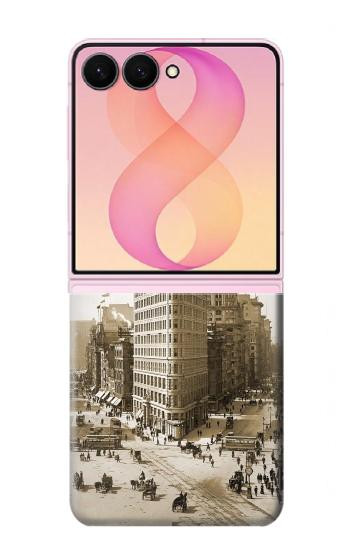 S3046 ニューヨーク フラットアイアンビル Old New York Flatiron Building Samsung Galaxy Z Flip 8 バックケース、フリップケース・カバー