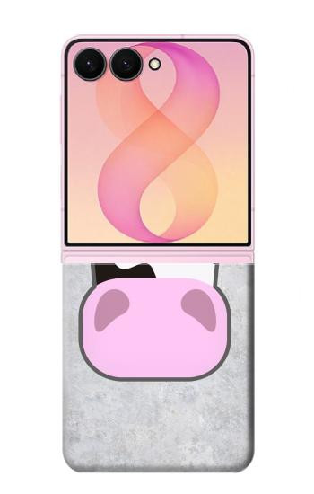 S3257 牛の漫画 Cow Cartoon Samsung Galaxy Z Flip 8 バックケース、フリップケース・カバー