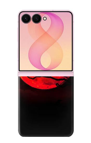 S3328 カラス赤い月 Crow Red Moon Samsung Galaxy Z Flip 8 バックケース、フリップケース・カバー