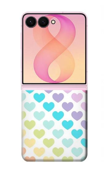 S3499 カラフルなハート柄 Colorful Heart Pattern Samsung Galaxy Z Flip 8 バックケース、フリップケース・カバー