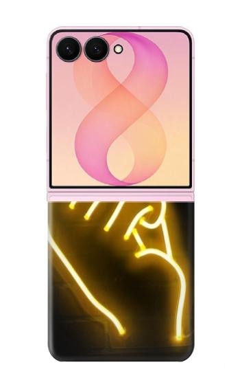 S3512 かわいいミニハート Cute Mini Heart Neon Graphic Samsung Galaxy Z Flip 8 バックケース、フリップケース・カバー