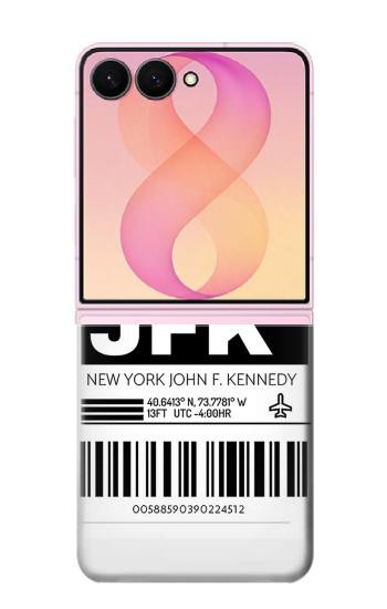 S3664 航空会社の旅行手荷物ラベル Airline Travel Luggage Label Samsung Galaxy Z Flip 8 バックケース、フリップケース・カバー