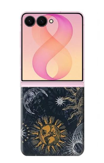 S3702 月と太陽 Moon and Sun Samsung Galaxy Z Flip 8 バックケース、フリップケース・カバー