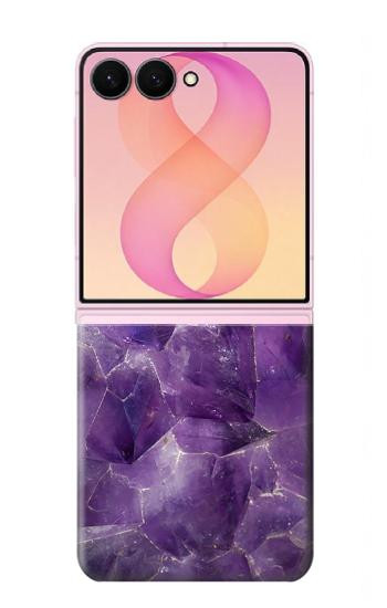 S3713 パープルクォーツアメジストグラフィックプリント Purple Quartz Amethyst Graphic Printed Samsung Galaxy Z Flip 8 バックケース、フリップケース・カバー