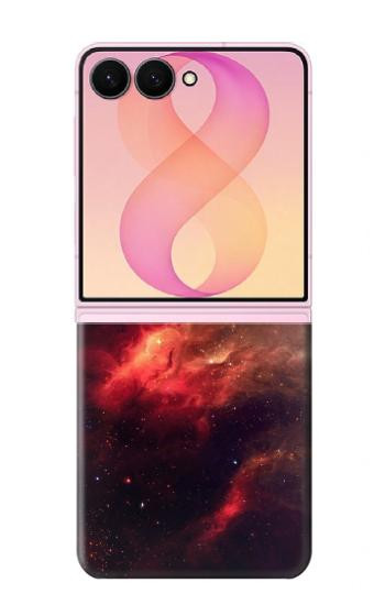 S3897 赤い星雲の宇宙 Red Nebula Space Samsung Galaxy Z Flip 8 バックケース、フリップケース・カバー