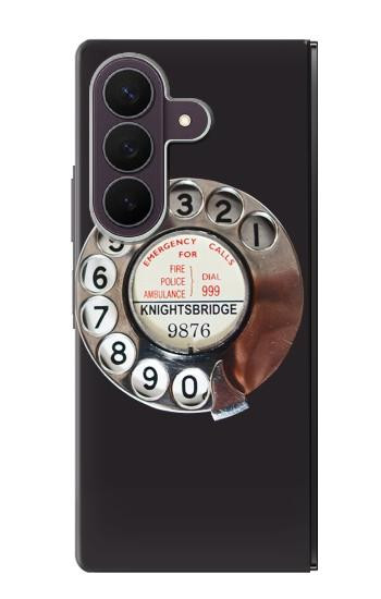 S0059 レトロなダイヤル式の電話ダイヤル Retro Rotary Phone Dial On Samsung Galaxy Z Fold 8 Ultra バックケース、フリップケース・カバー