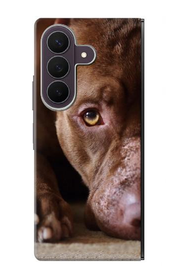 S0519 ピットブルの顔 PitBull Face Samsung Galaxy Z Fold 8 Ultra バックケース、フリップケース・カバー