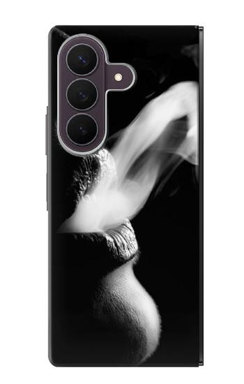 S0917 セクシーリップガール喫煙 Sexy Lip Girl Smoking Samsung Galaxy Z Fold 8 Ultra バックケース、フリップケース・カバー