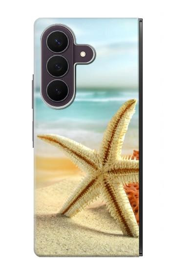 S1117 ビーチのヒトデ Starfish on the Beach Samsung Galaxy Z Fold 8 Ultra バックケース、フリップケース・カバー