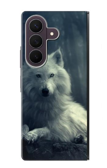 S1516 ホワイトウルフ White Wolf Samsung Galaxy Z Fold 8 Ultra バックケース、フリップケース・カバー