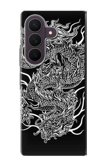 S1943 ドラゴンタトゥー Dragon Tattoo Samsung Galaxy Z Fold 8 Ultra バックケース、フリップケース・カバー