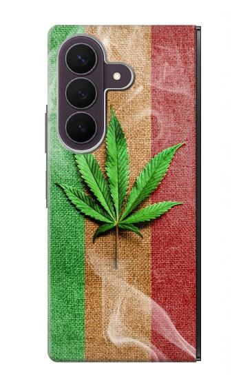 S2109 マリファナラスタ旗 Smoke Reggae Rasta Flag Samsung Galaxy Z Fold 8 Ultra バックケース、フリップケース・カバー