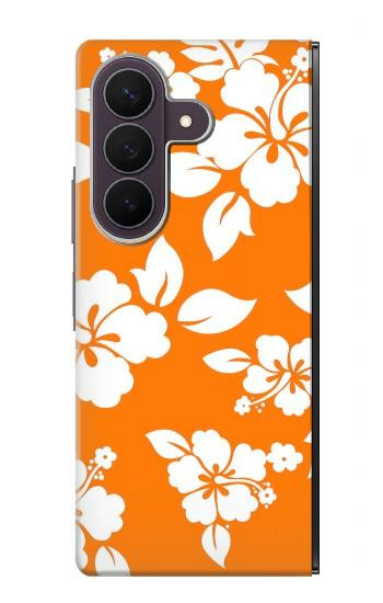 S2245 ハワイのハイビスカスオレンジ柄 Hawaiian Hibiscus Orange Pattern Samsung Galaxy Z Fold 8 Ultra バックケース、フリップケース・カバー