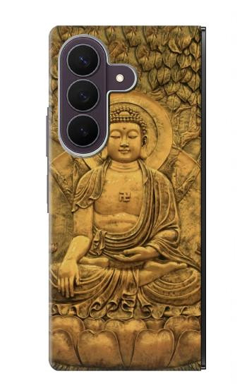 S2452 仏グラフィックプリント Buddha Bas Relief Art Graphic Printed Samsung Galaxy Z Fold 8 Ultra バックケース、フリップケース・カバー