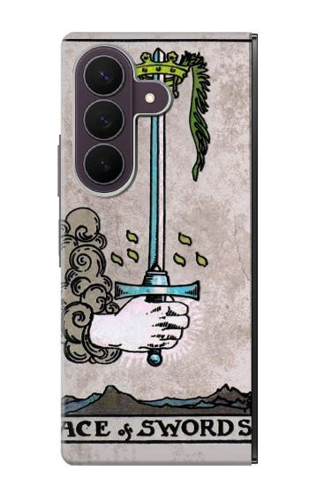 S2482 タロットカード 剣のエース Tarot Card Ace of Swords Samsung Galaxy Z Fold 8 Ultra バックケース、フリップケース・カバー