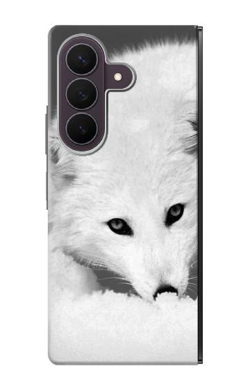 S2569 ホワイト北極キツネ White Arctic Fox Samsung Galaxy Z Fold 8 Ultra バックケース、フリップケース・カバー