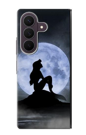 S2668 マーメイドシルエット月の夜 Mermaid Silhouette Moon Night Samsung Galaxy Z Fold 8 Ultra バックケース、フリップケース・カバー