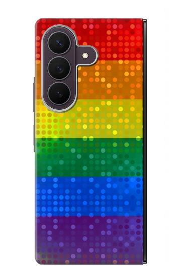 S2683 レインボーフラッグ プライド旗 Rainbow LGBT Pride Flag Samsung Galaxy Z Fold 8 Ultra バックケース、フリップケース・カバー