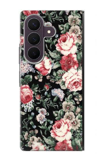 S2727 ヴィンテージローズ柄 Vintage Rose Pattern Samsung Galaxy Z Fold 8 Ultra バックケース、フリップケース・カバー