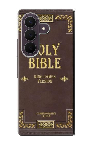S2889 聖書 Holy Bible Cover King James Version Samsung Galaxy Z Fold 8 Ultra バックケース、フリップケース・カバー