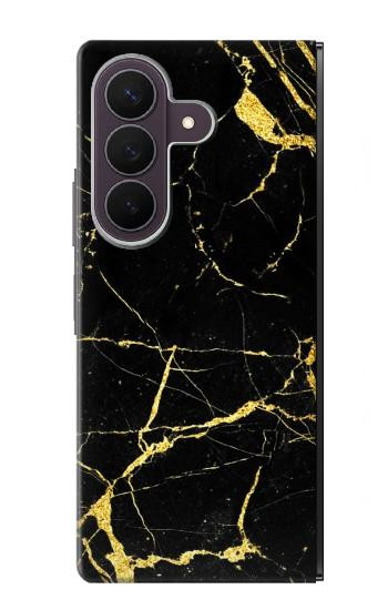 S2896 ゴールドマーブルグラフィックプリント Gold Marble Graphic Printed Samsung Galaxy Z Fold 8 Ultra バックケース、フリップケース・カバー
