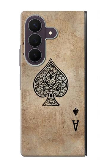 S2928 ヴィンテージスペードのエースカード Vintage Spades Ace Card Samsung Galaxy Z Fold 8 Ultra バックケース、フリップケース・カバー