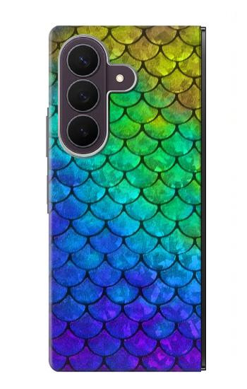 S2930 人魚のスケール Mermaid Fish Scale Samsung Galaxy Z Fold 8 Ultra バックケース、フリップケース・カバー