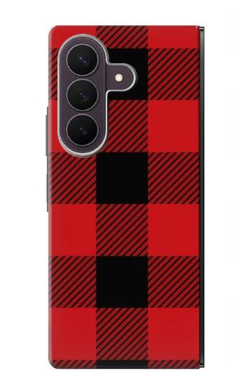 S2931 レッドバッファローチェック柄 Red Buffalo Check Pattern Samsung Galaxy Z Fold 8 Ultra バックケース、フリップケース・カバー