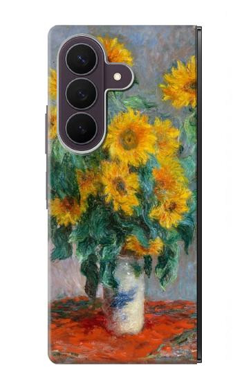 S2937 クロード・モネ ひまわり Claude Monet Bouquet of Sunflowers Samsung Galaxy Z Fold 8 Ultra バックケース、フリップケース・カバー