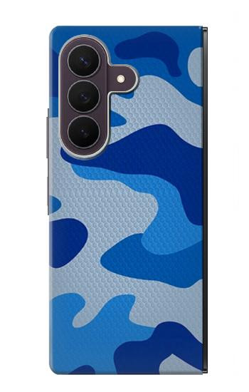 S2958 陸軍青迷彩 Army Blue Camo Camouflage Samsung Galaxy Z Fold 8 Ultra バックケース、フリップケース・カバー