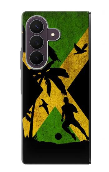 S2975 ジャマイカサッカー Jamaica Football Soccer Flag Samsung Galaxy Z Fold 8 Ultra バックケース、フリップケース・カバー