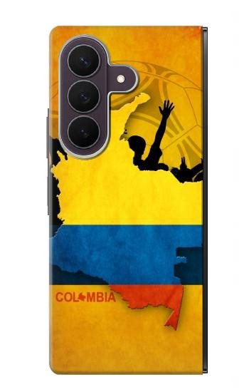 S2996 コロンビアサッカー Colombia Football Soccer Map Flag Samsung Galaxy Z Fold 8 Ultra バックケース、フリップケース・カバー