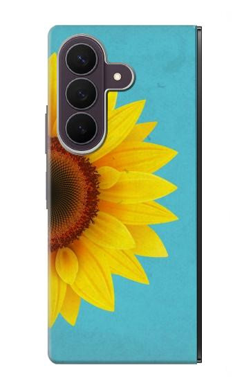 S3039 ひまわり Vintage Sunflower Blue Samsung Galaxy Z Fold 8 Ultra バックケース、フリップケース・カバー