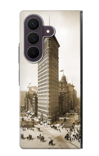 S3046 ニューヨーク フラットアイアンビル Old New York Flatiron Building Samsung Galaxy Z Fold 8 Ultra バックケース、フリップケース・カバー