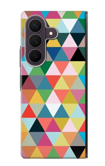 S3049 三角形の鮮やかな色 Triangles Vibrant Colors Samsung Galaxy Z Fold 8 Ultra バックケース、フリップケース・カバー