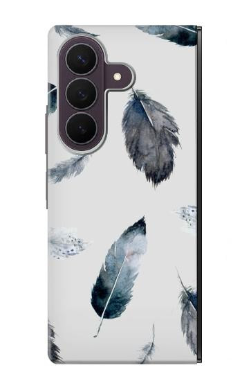 S3085 羽 Feather Paint Pattern Samsung Galaxy Z Fold 8 Ultra バックケース、フリップケース・カバー
