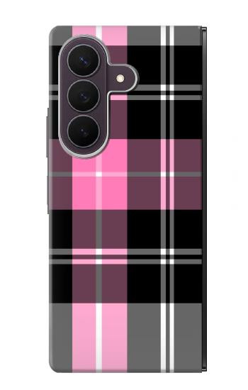 S3091 ピンクの模様のパターン Pink Plaid Pattern Samsung Galaxy Z Fold 8 Ultra バックケース、フリップケース・カバー