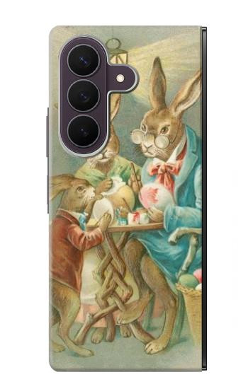 S3164 イースターウサギ家族 Easter Rabbit Family Samsung Galaxy Z Fold 8 Ultra バックケース、フリップケース・カバー