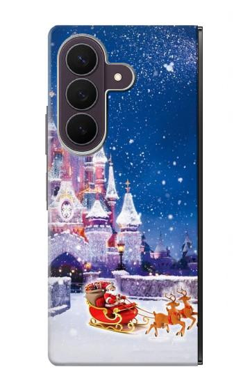 S3282 サンタ・クリスマス城 Santa Xmas Castle Samsung Galaxy Z Fold 8 Ultra バックケース、フリップケース・カバー