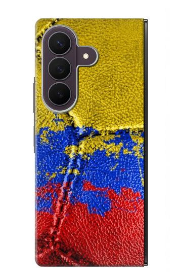 S3306 コロンビアの旗ビンテージフットボールのグラフィック Colombia Flag Vintage Football Graphic Samsung Galaxy Z Fold 8 Ultra バックケース、フリップケース・カバー
