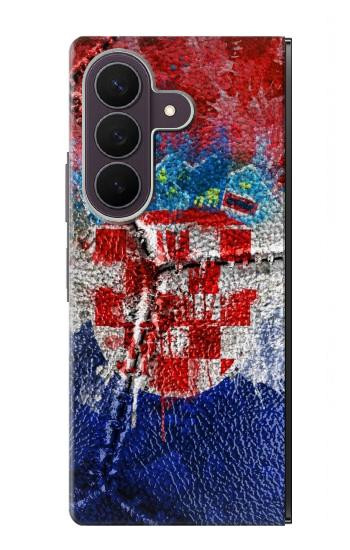 S3313 クロアチアflag Vintage Football Graphic Croatia Flag Vintage Football Graphic Samsung Galaxy Z Fold 8 Ultra バックケース、フリップケース・カバー