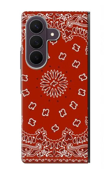 S3355 赤バンダナパターン Bandana Red Pattern Samsung Galaxy Z Fold 8 Ultra バックケース、フリップケース・カバー