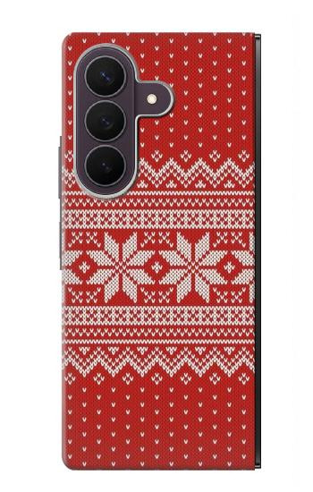 S3384 冬のシームレスな編み物パターン Winter Seamless Knitting Pattern Samsung Galaxy Z Fold 8 Ultra バックケース、フリップケース・カバー