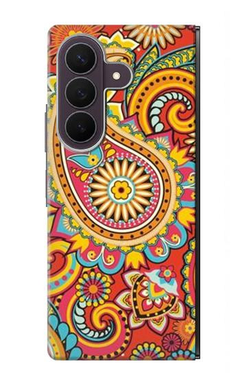 S3402 ペイズリー花柄 Floral Paisley Pattern Seamless Samsung Galaxy Z Fold 8 Ultra バックケース、フリップケース・カバー