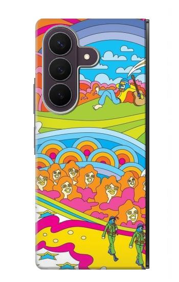 S3407 ヒッピーアート Hippie Art Samsung Galaxy Z Fold 8 Ultra バックケース、フリップケース・カバー