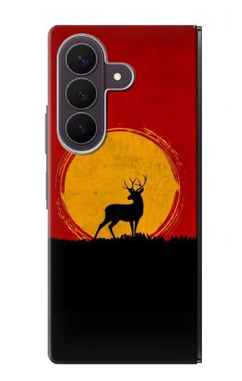 S3513 鹿の夕日 Deer Sunset Samsung Galaxy Z Fold 8 Ultra バックケース、フリップケース・カバー