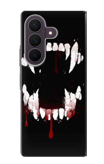 S3527 吸血鬼の歯 Vampire Teeth Bloodstain Samsung Galaxy Z Fold 8 Ultra バックケース、フリップケース・カバー