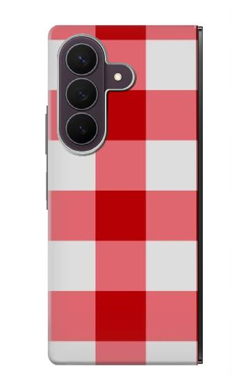 S3535 レッドギンガム Red Gingham Samsung Galaxy Z Fold 8 Ultra バックケース、フリップケース・カバー