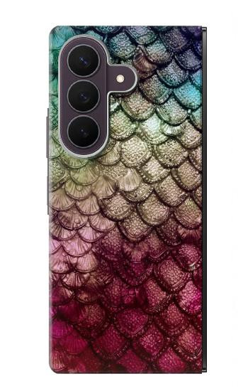 S3539 人魚の鱗 Mermaid Fish Scale Samsung Galaxy Z Fold 8 Ultra バックケース、フリップケース・カバー